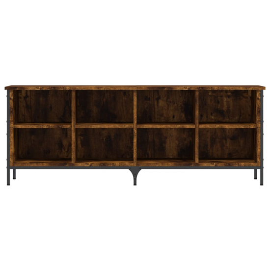 Kinsley Shoe Storage Cabinet With 8 Compartments In Smoked Oak