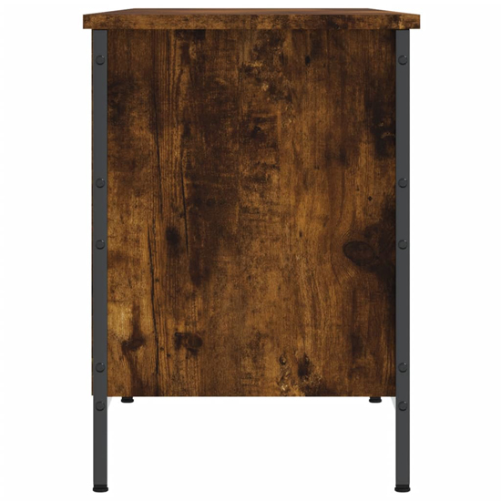 Kinsley Shoe Storage Cabinet With 8 Compartments In Smoked Oak