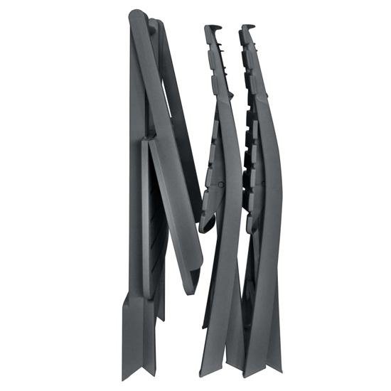 Kinston Plastic 3 Piece Folding Bistro Set In Anthracite