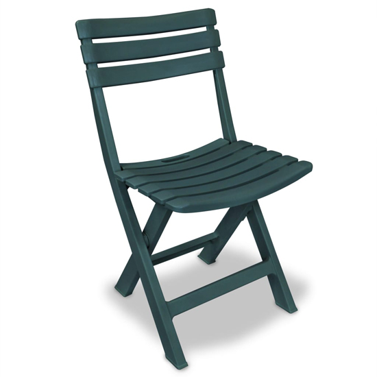 Kinston Plastic 3 Piece Folding Bistro Set In Green