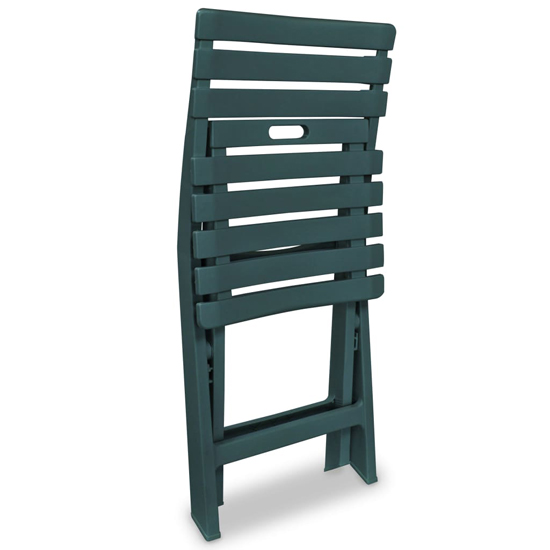 Kinston Plastic 3 Piece Folding Bistro Set In Green