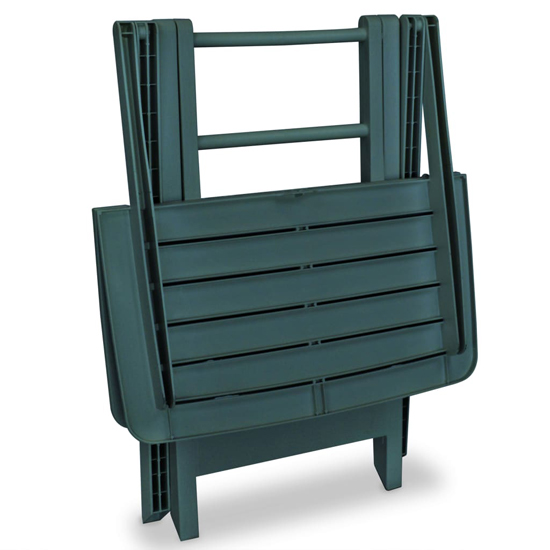 Kinston Plastic 3 Piece Folding Bistro Set In Green