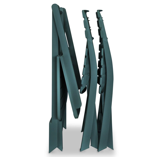 Kinston Plastic 3 Piece Folding Bistro Set In Green