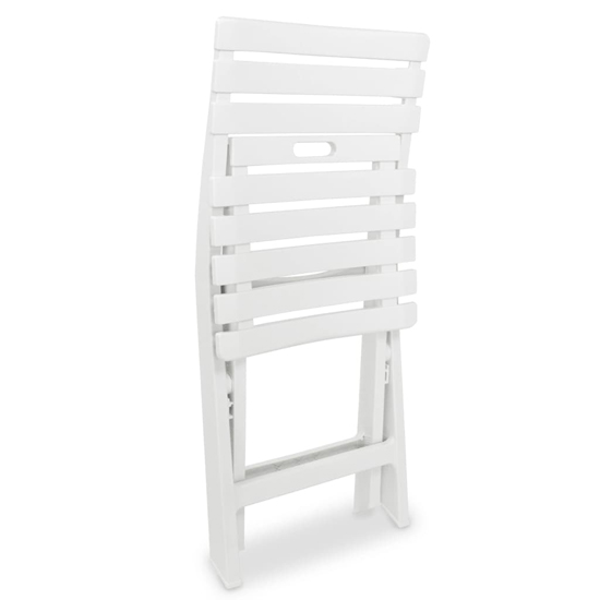 Kinston Plastic 3 Piece Folding Bistro Set In White