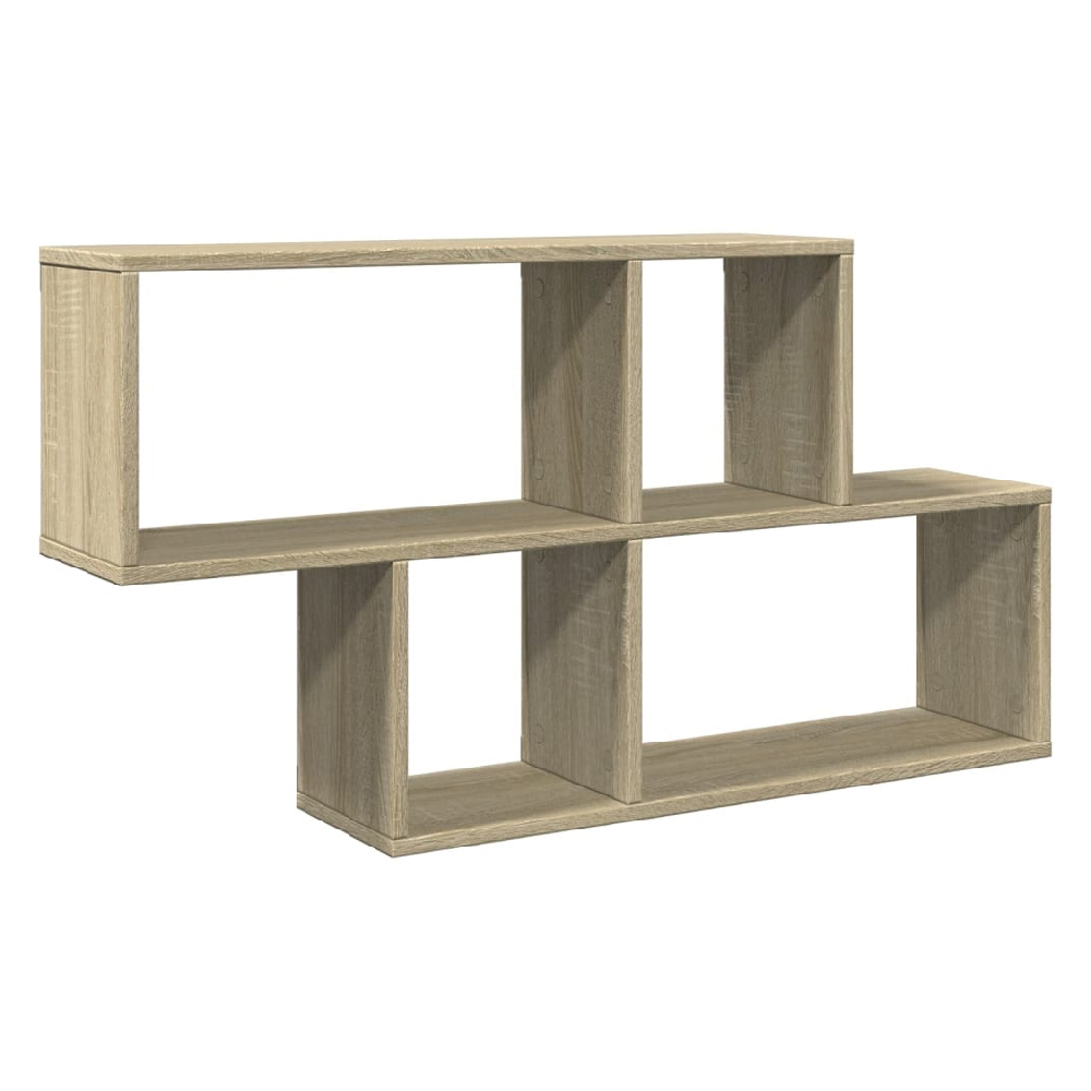 Kinston Wooden Wall Shelf With 4 Shelves In Sonoma Oak