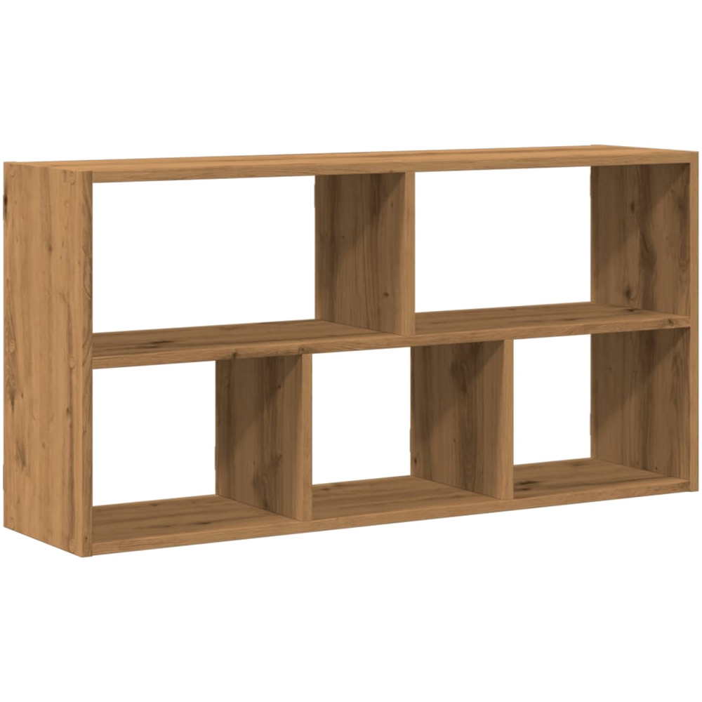 Kinston Wooden Wall Shelf With 5 Shelves In Artisan Oak