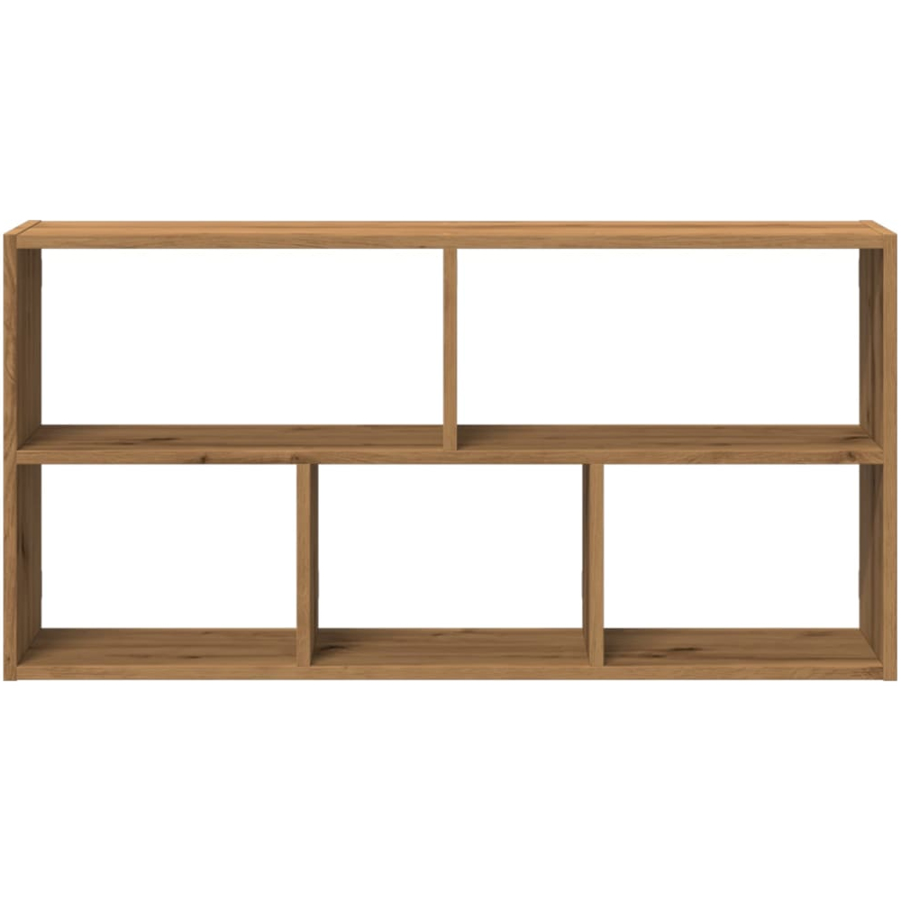 Kinston Wooden Wall Shelf With 5 Shelves In Artisan Oak