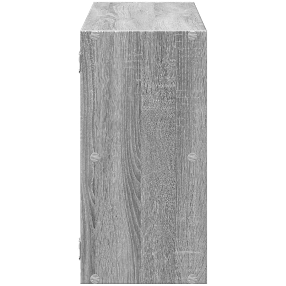 Kinston Wooden Wall Shelf With 5 Shelves In Grey Sonoma