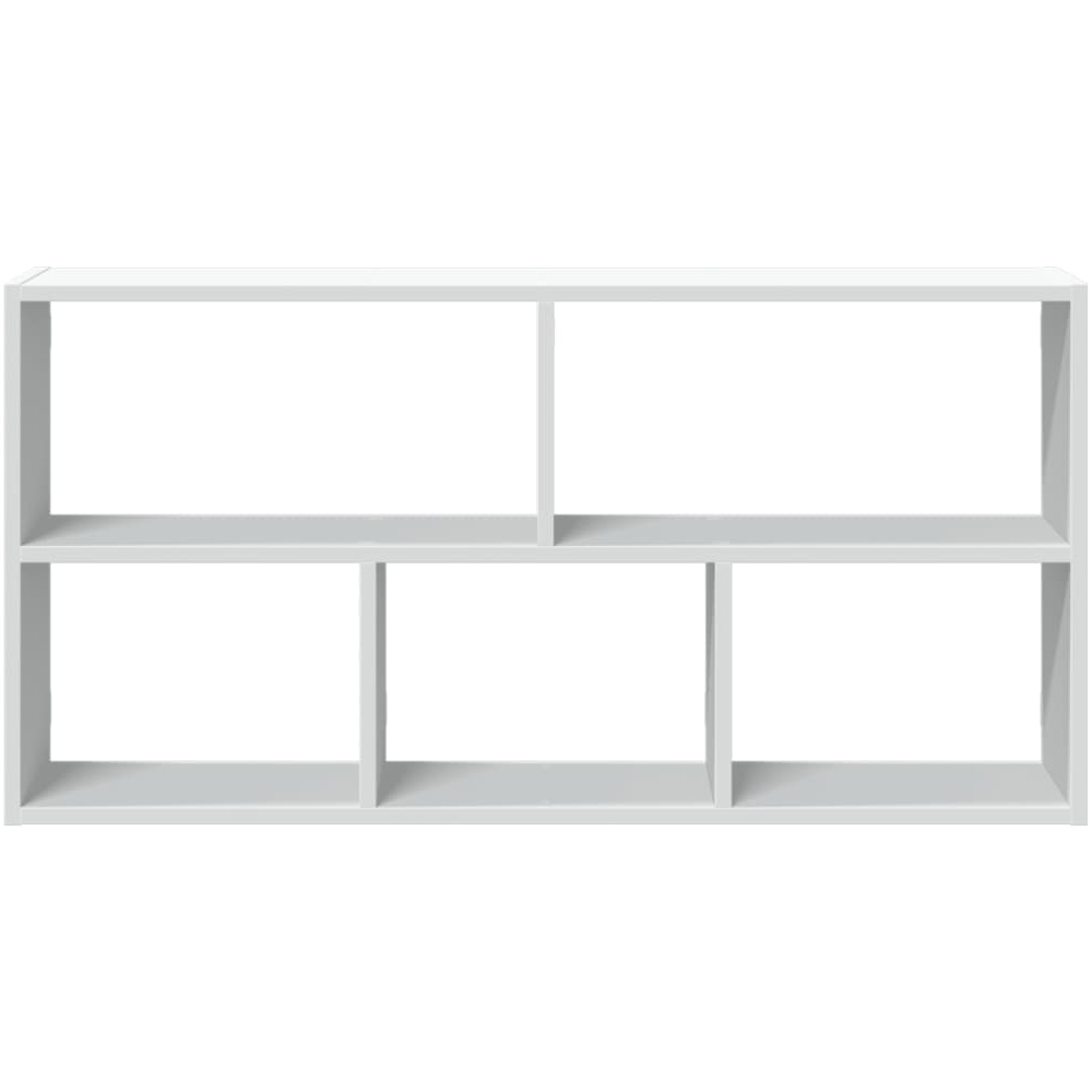 Kinston Wooden Wall Shelf With 5 Shelves In White