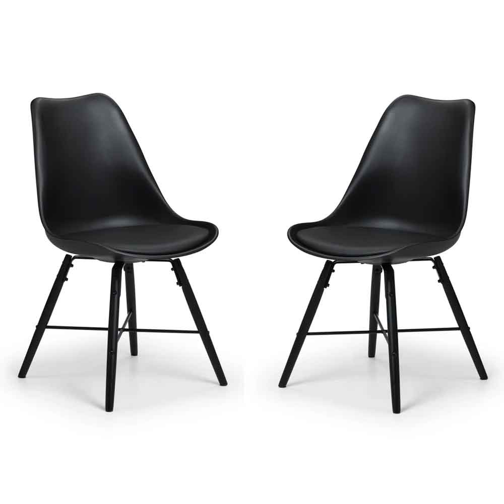 kintar black plastic chairs in pair-image-132435