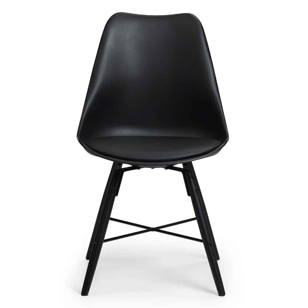 Kintar Black Plastic Chairs in Pair