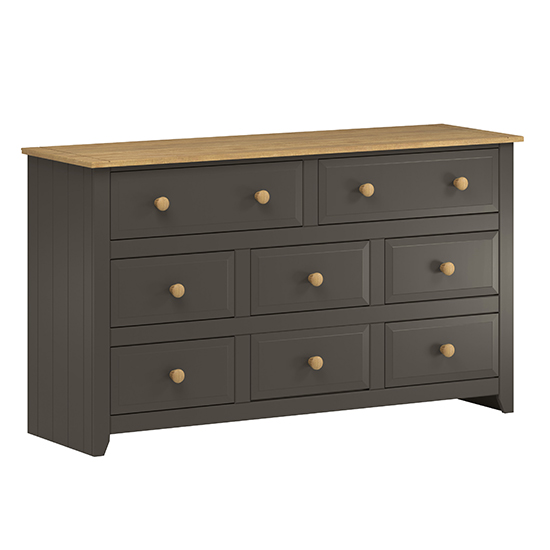 Read more about Kang wooden chest of 8 drawers in carbon and pine