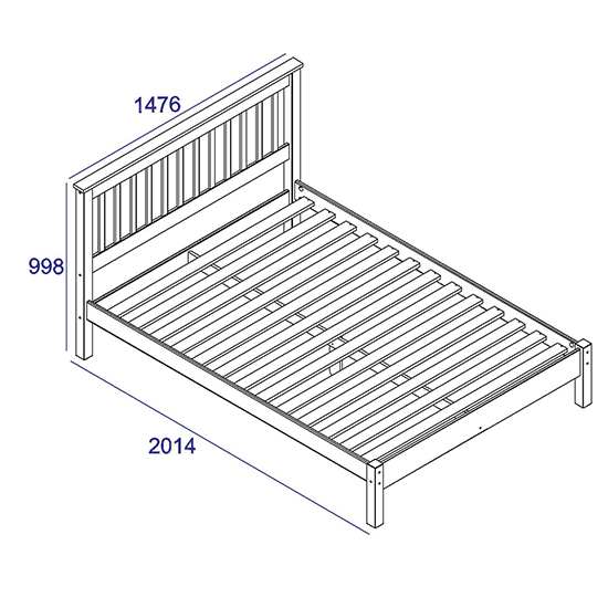 Kang Wooden Low End Double Bed In Pine_3