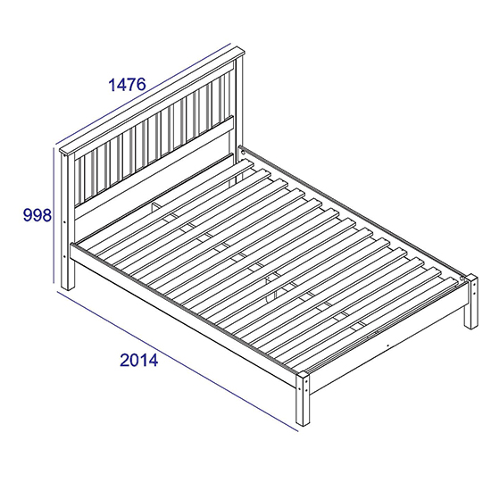 Kang Wooden Low End Double Bed In Oak