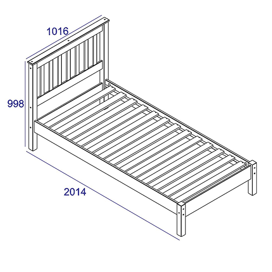 Kang Wooden Low End Single Bed In Oak