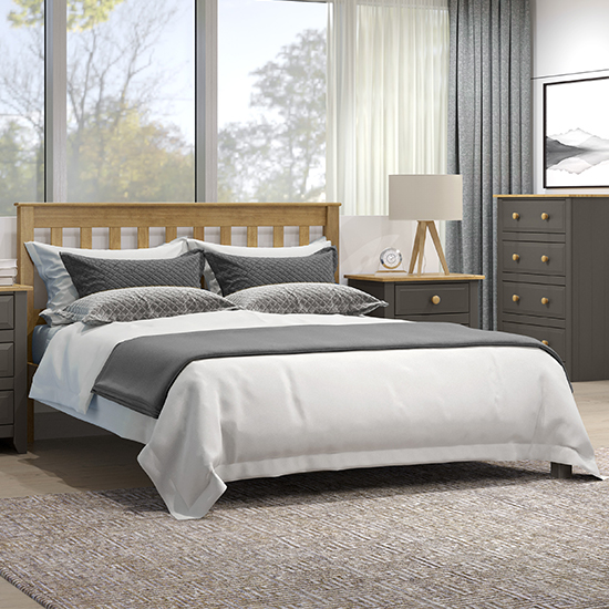 Read more about Kang wooden low end single bed in oak