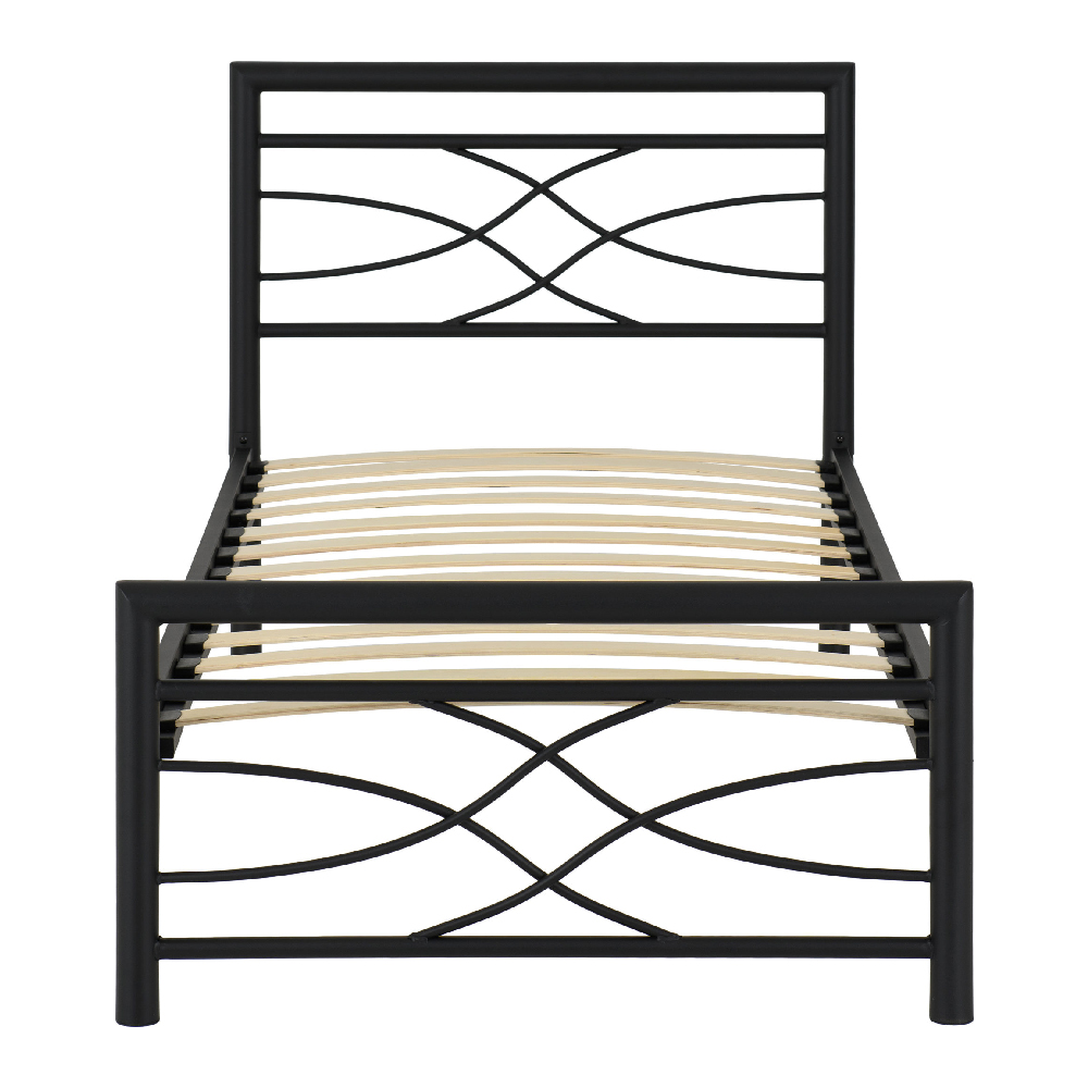 Kira Metal Single Bed In Black