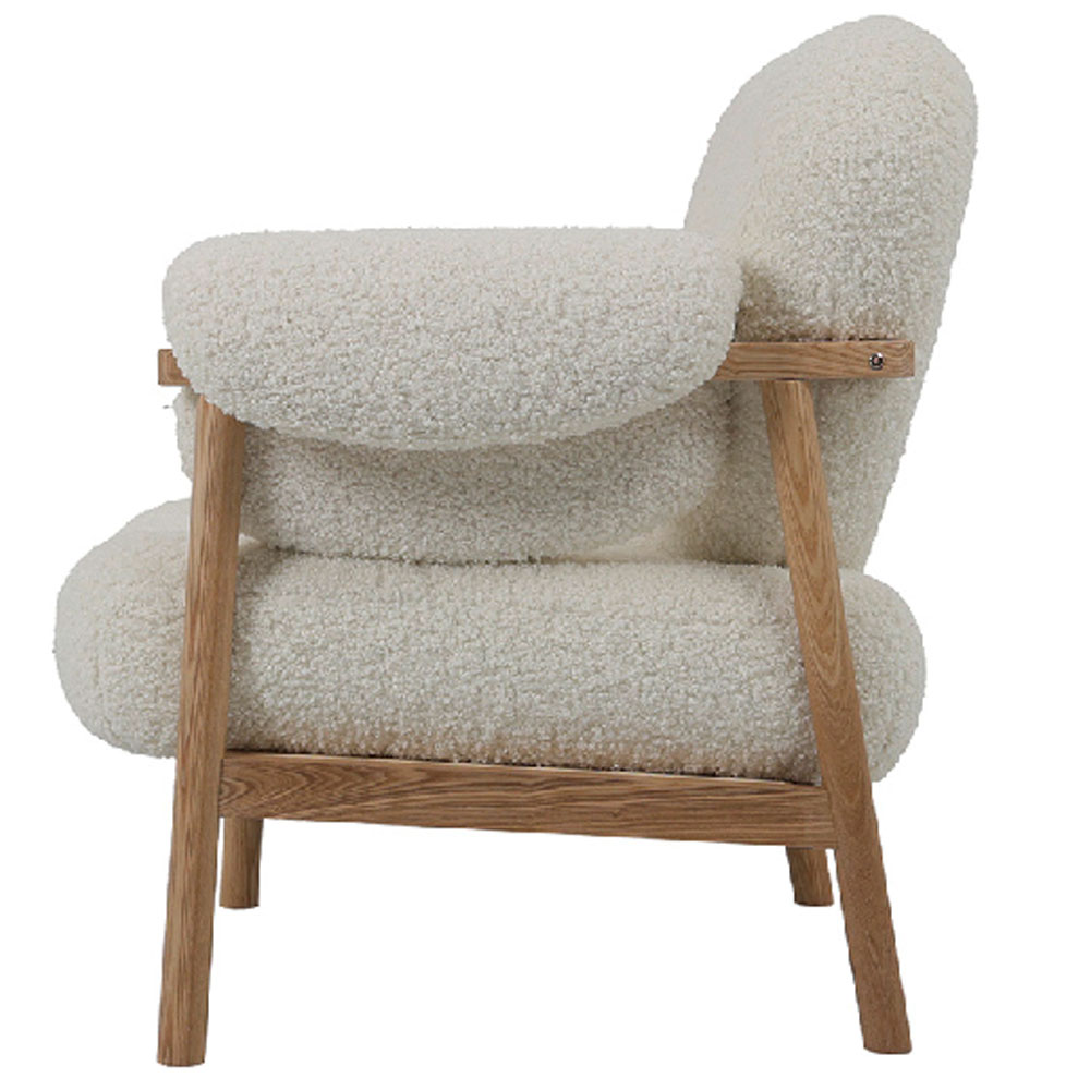 Kireva Polyester Armchair in Beige and Brown