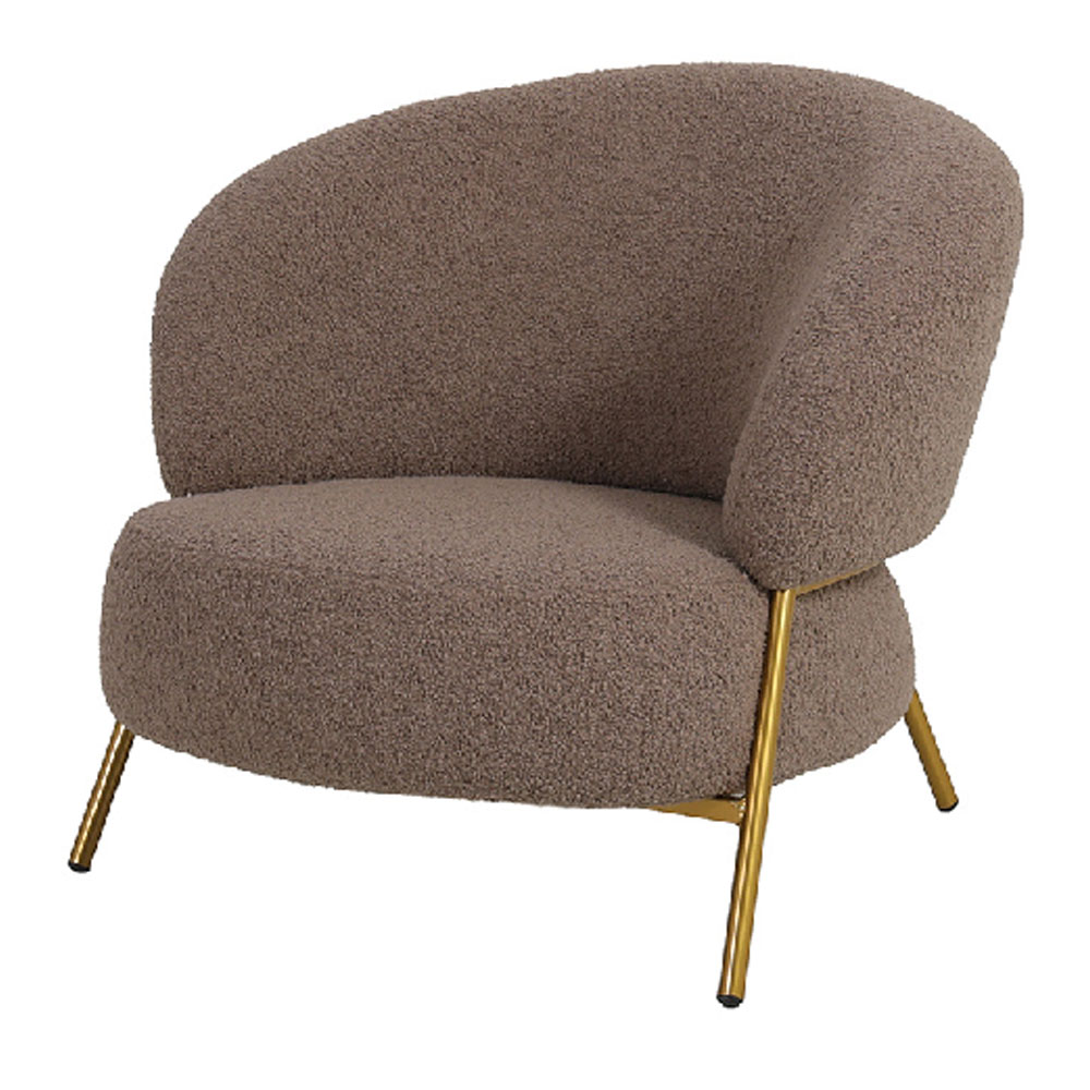 Kireva Polyester Armchair in Brown and Taupe