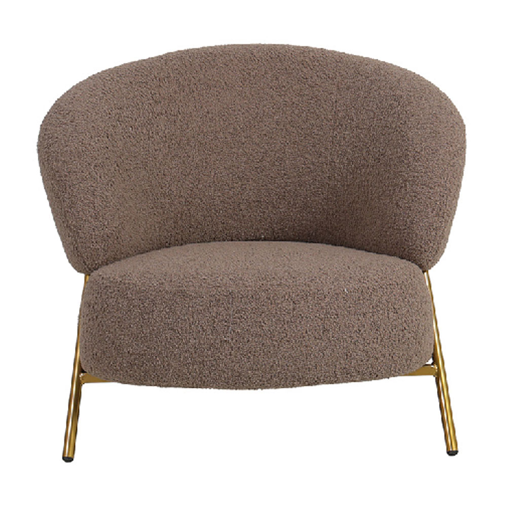Kireva Polyester Armchair in Brown and Taupe