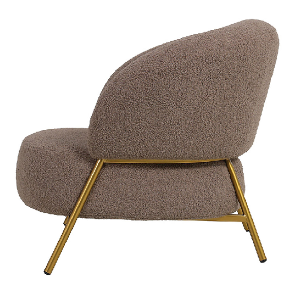 Kireva Polyester Armchair in Brown and Taupe
