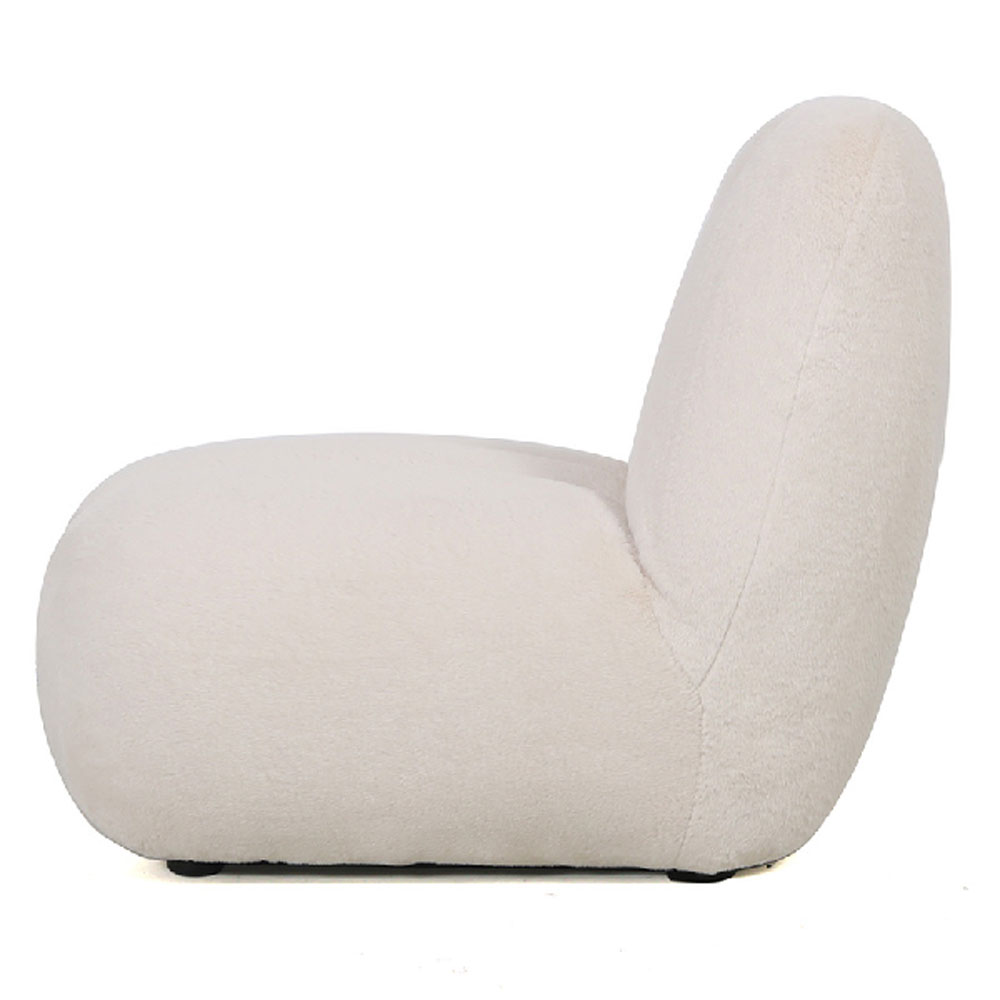 Kireva Polyester Armchair in Cream