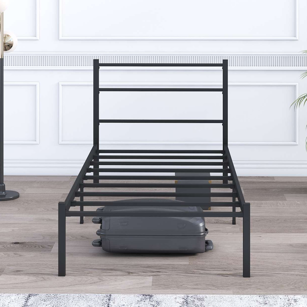 Kiroth Metal Single Bed in Black