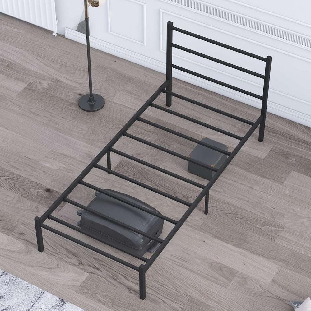 Kiroth Metal Single Bed in Black