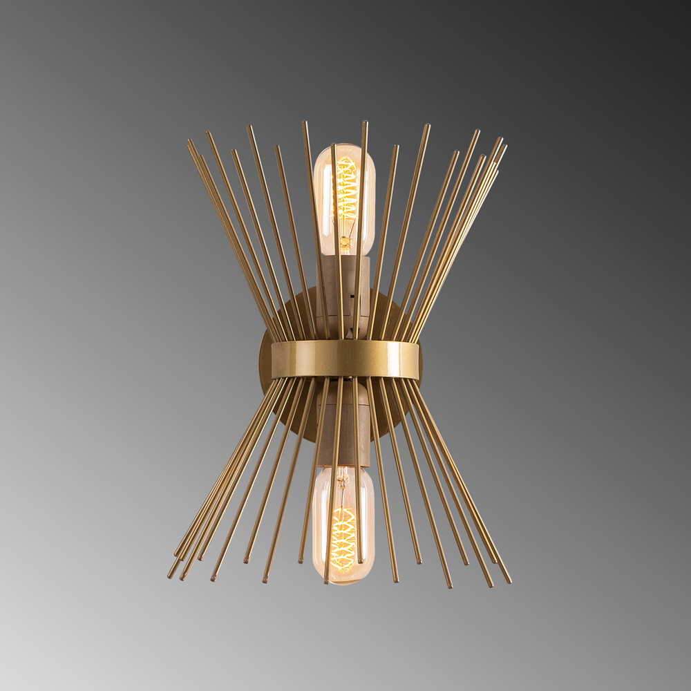 Kirpi Metal Wall Light in Gold