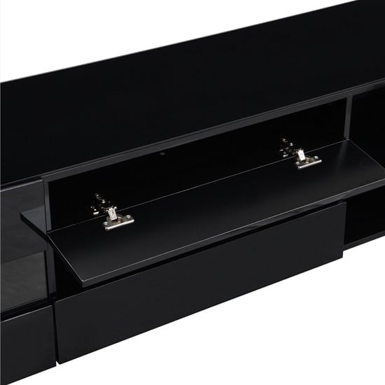 Kirsten High Gloss TV Stand In Black With LED Lighting_11