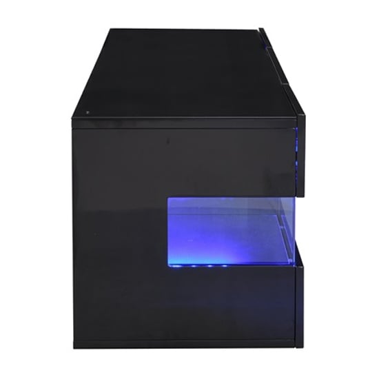 Kirsten High Gloss TV Stand In Black With LED Lighting_12