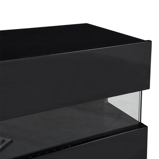Kirsten High Gloss TV Stand In Black With LED Lighting_9