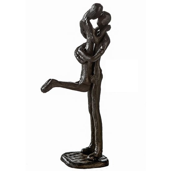 Photo of Kissing iron design sculpture in burnished bronze