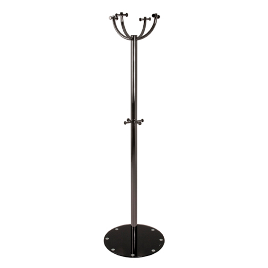 Kitchener Metal Coat Stand In Dark And Chrome