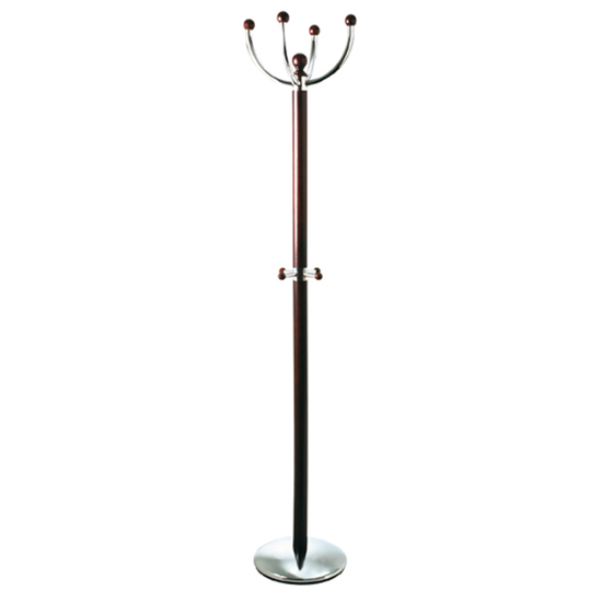 Product photograph of Kitchener Metal Coat Stand In Tobacco And Chrome from Furniture in Fashion