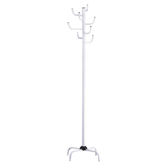 Kitchener Metal Coat Stand In White