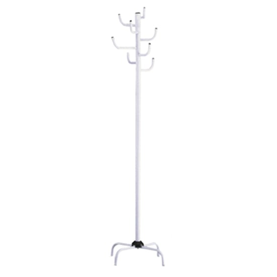 Product photograph of Kitchener Metal Coat Stand In White from Furniture in Fashion