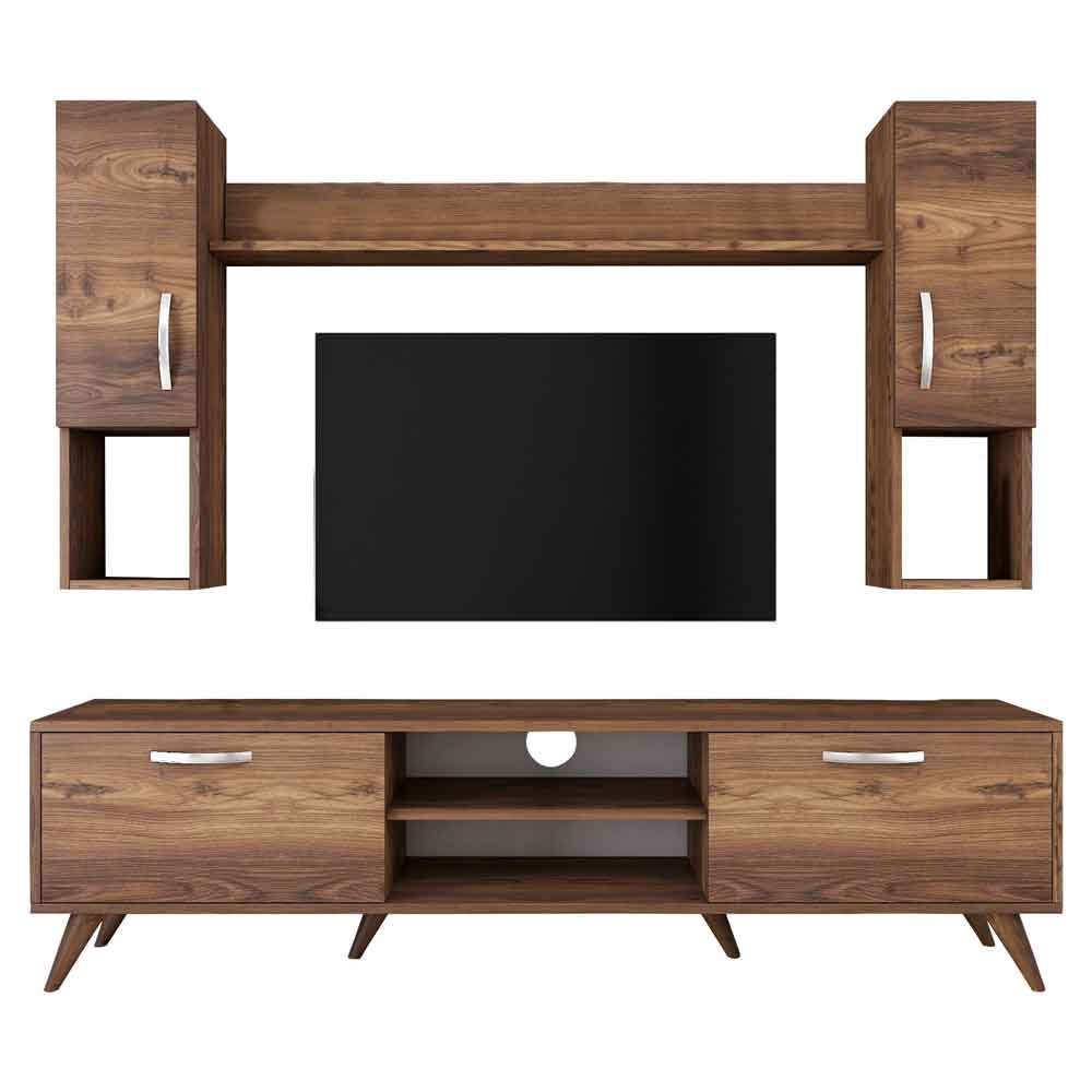 Kiyomi Wooden Entertainment Unit in Walnut