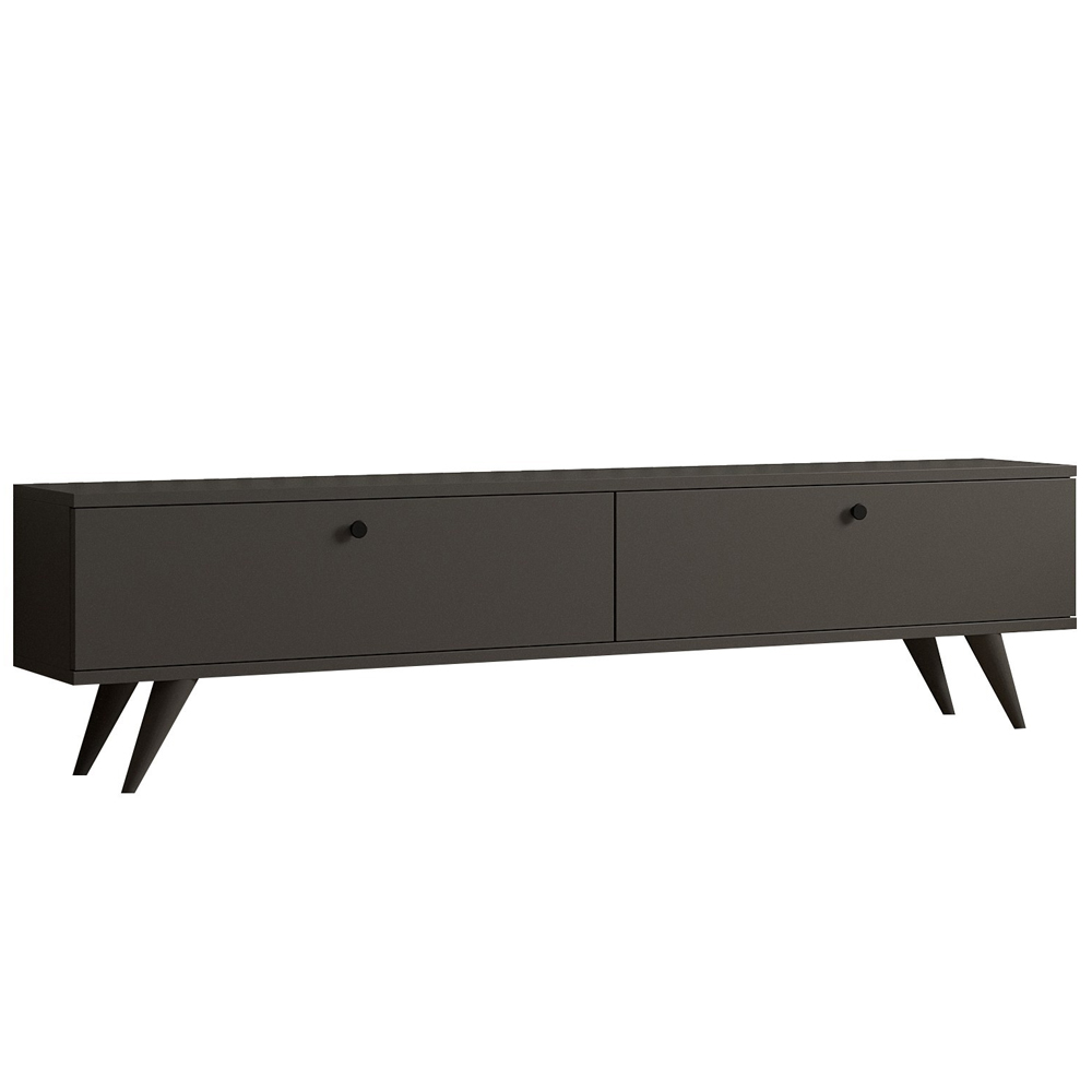 Kiyomi Wooden TV Stand with Plastic Legs in Anthracite