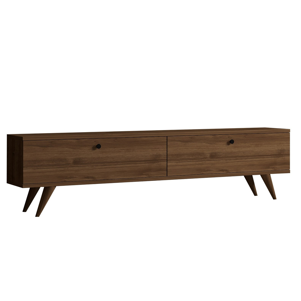 Kiyomi Wooden TV Stand with Plastic Legs in Walnut