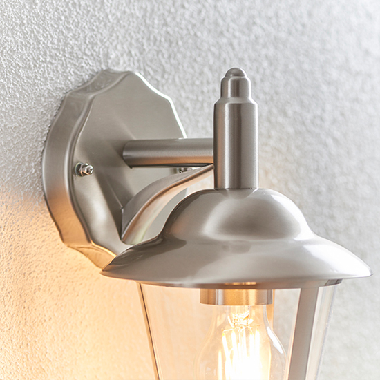 Klien Clear Glass Shade Downlight Wall Light In Polished
