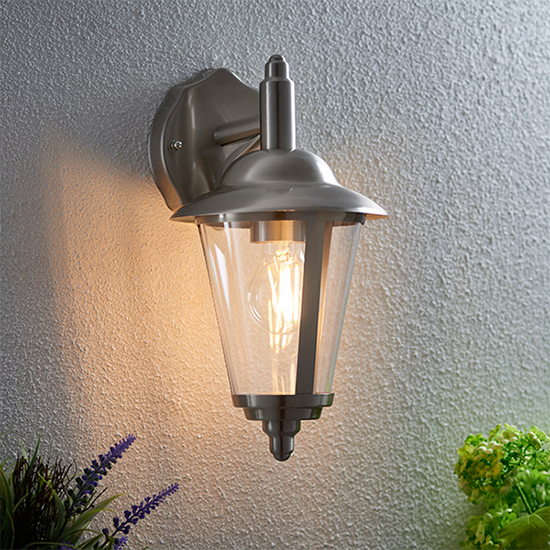 Read more about Klien clear glass shade downlight wall light in polished