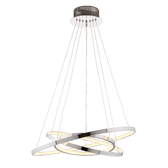 Product photograph of Kline 3 Ring Ceiling Pendant Light In Polished Chrome from Furniture in Fashion