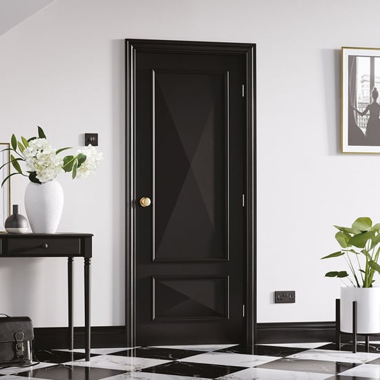 Product photograph of Knightsbridge 1981mm X 762mm Fire Proof Internal Door In Black from Furniture in Fashion