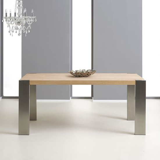 Knightsbridge Extending Wooden Dining Table With Brushed Legs FiF