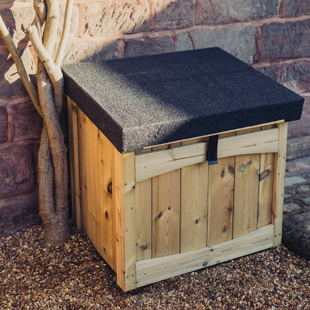 Product photograph of Knoxville Wooden Outdoor Storage Box In Natural from Furniture in Fashion