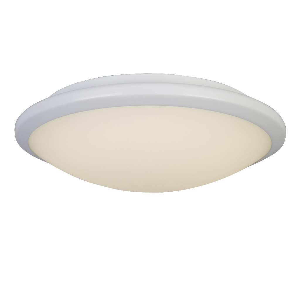Read more about Knutsford frosted glass flush light in white