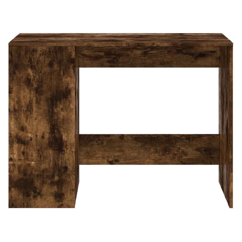 Knutsford Wooden Laptop Desk With 4 Shelves In Smoked Oak