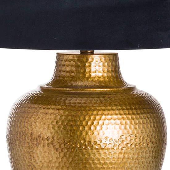 Koala Ceramic Table Lamp In Bronze With Black Shade_2