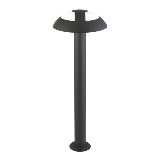 Kocab Mushroom Outdoor LED Tall Post Light In Dark Grey